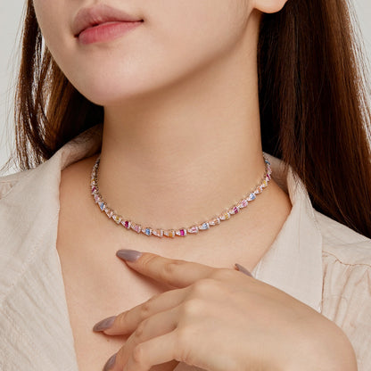 [Elowen Jewels]Radiant Colorful Rainbow Necklace
