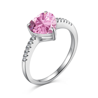 [Elowen Jewels]2.0 Carat Dazzling Lustrous Heart Cut Lover Ring