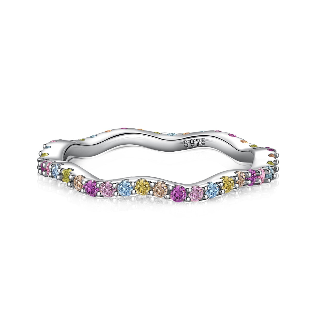 [Elowen Jewels]Dainty Colorful Round Cut Party Ring