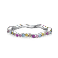 [Elowen Jewel]Dainty Colorful Round Cut Party Ring