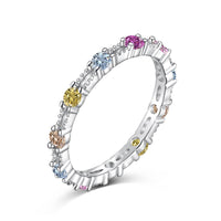 [Elowen Jewel]Sparkling Colorful Round Cut Tennis Ring