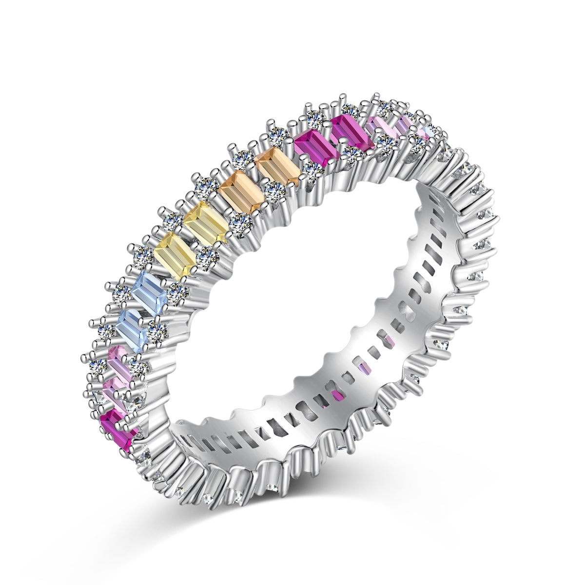 [Elowen Jewels]Splashy Ornate Emerald Cut Cocktail Ring