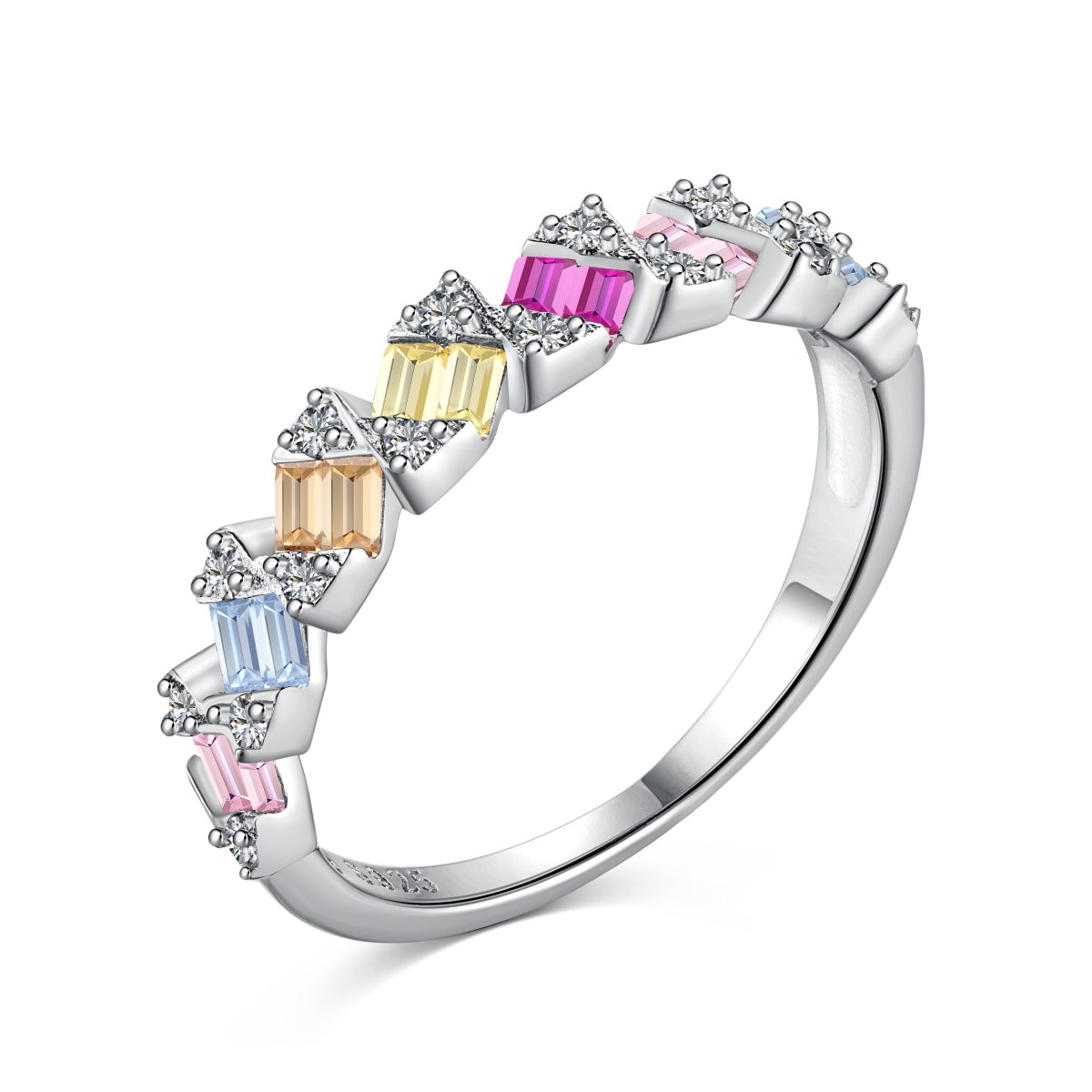 [Elowen Jewels]Delicate Vibrant Emerald Cut Daily Ring