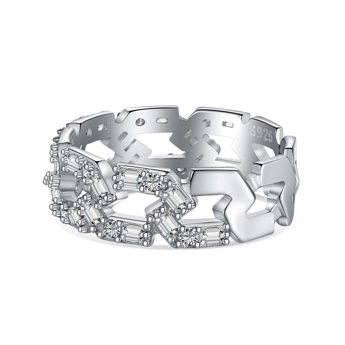 [Elowen Jewels]Sparkling Vibrant Emerald Cut Daily Ring