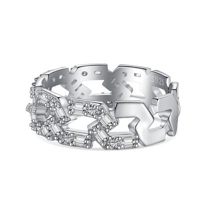 [Elowen Jewels]Sparkling Vibrant Emerald Cut Daily Ring