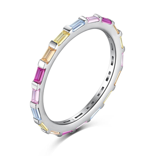 [Elowen Jewels]Exquisite Multicolored Emerald Cut Daily Ring