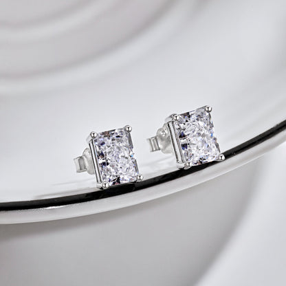 [Elowen Jewels]Radiant Luxurious Princess Cut Daily Earrings
