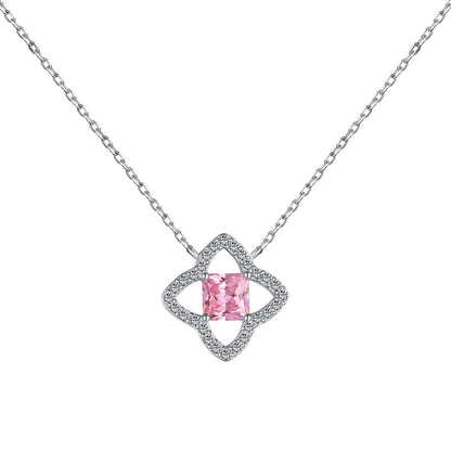 [Elowen Jewels]Exquisite Flower Shape Princess Cut Necklace
