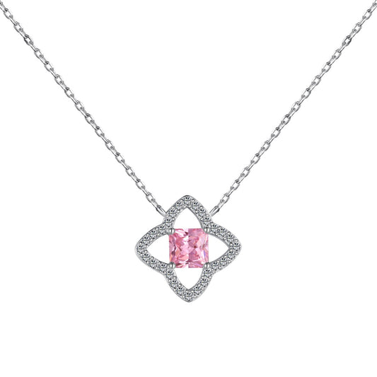 [Elowen Jewels]Exquisite Flower Shape Princess Cut Necklace