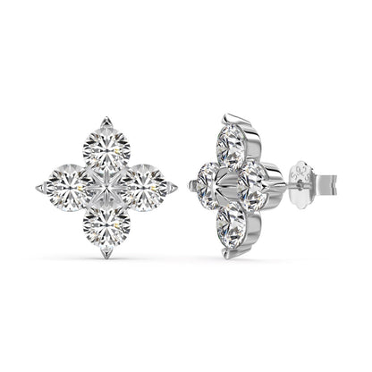 [Elowen Jewels]Four-Leaf Clover Eight-Pointed Star Earrings