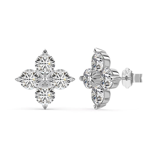 [Elowen Jewels]Four-Leaf Clover Eight-Pointed Star Earrings