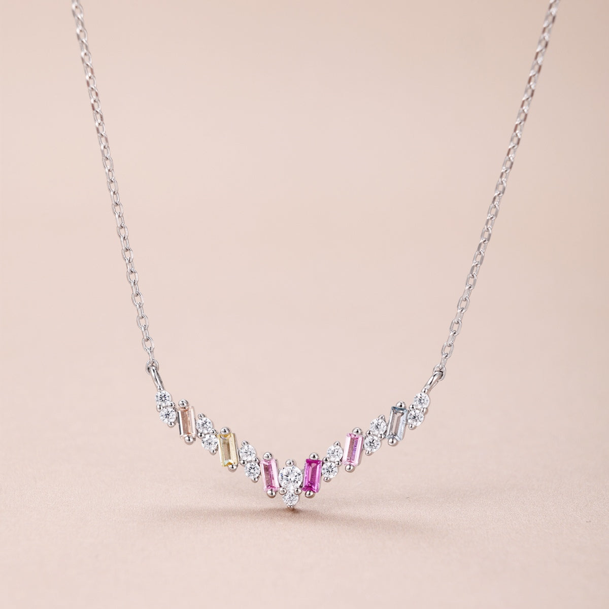 [Elowen Jewels]Dazzling Rainbow Necklace