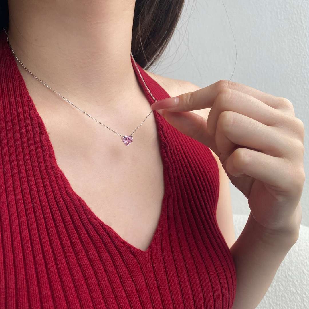[Elowen Jewels]6.0 carat Radiant Heart Shape Necklace