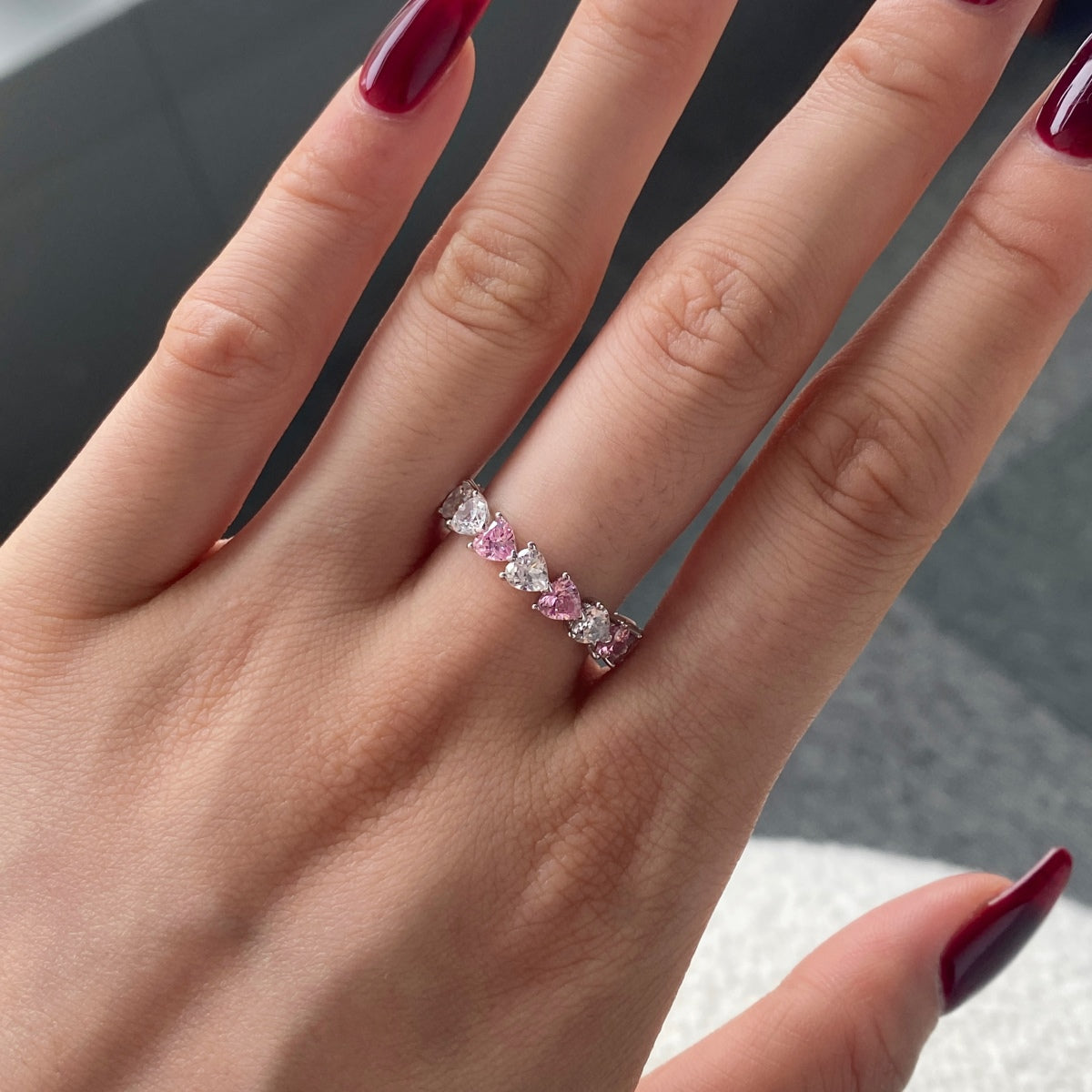 [Elowen Jewels]0.25 Carat Radiant Romance Heart Cut Lover Ring