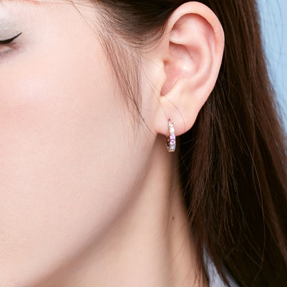 [Elowen Jewels]Radiant Colorful Round Cut Earrings
