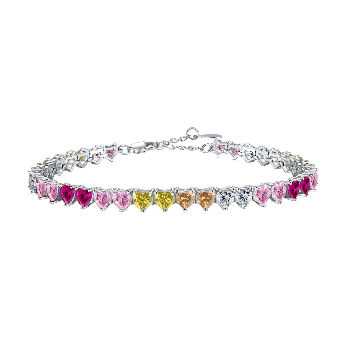 [Elowen Jewels]Luxurious Colorful Romantic Heart Shape Lover Bracelet