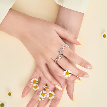 [Elowen Jewels]Sparkling Vibrant Emerald Cut Daily Ring