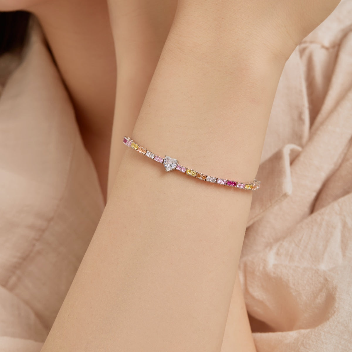 [Elowen Jewels]Delicate Romantic Heart Shape Lover Bracelet