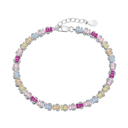 [Elowen Jewels]Delicate Colorful Emerald Cut Party Bracelet