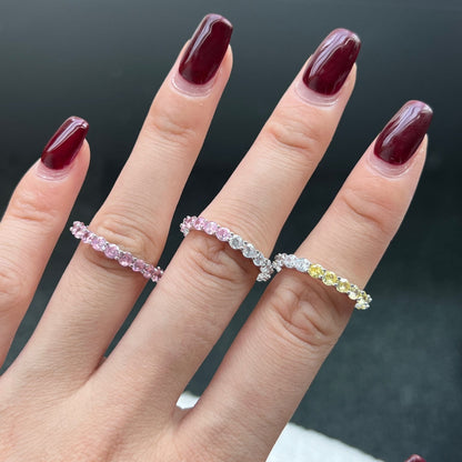 [Elowen Jewels]Sparkling Round Cut Tennis Ring