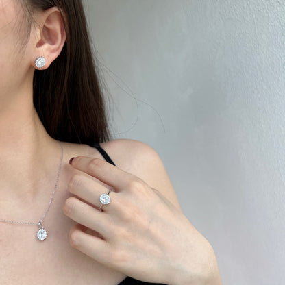[Elowen Jewels]Delicate Radiant Oval Cut Daily Earrings