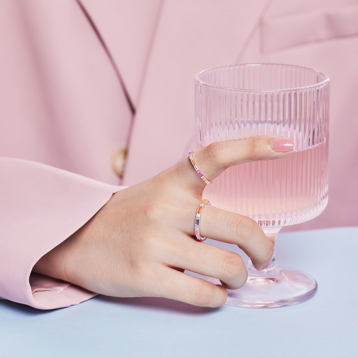 [Elowen Jewels]Lively In Shades Elegant Radiant Cut Daily Ring