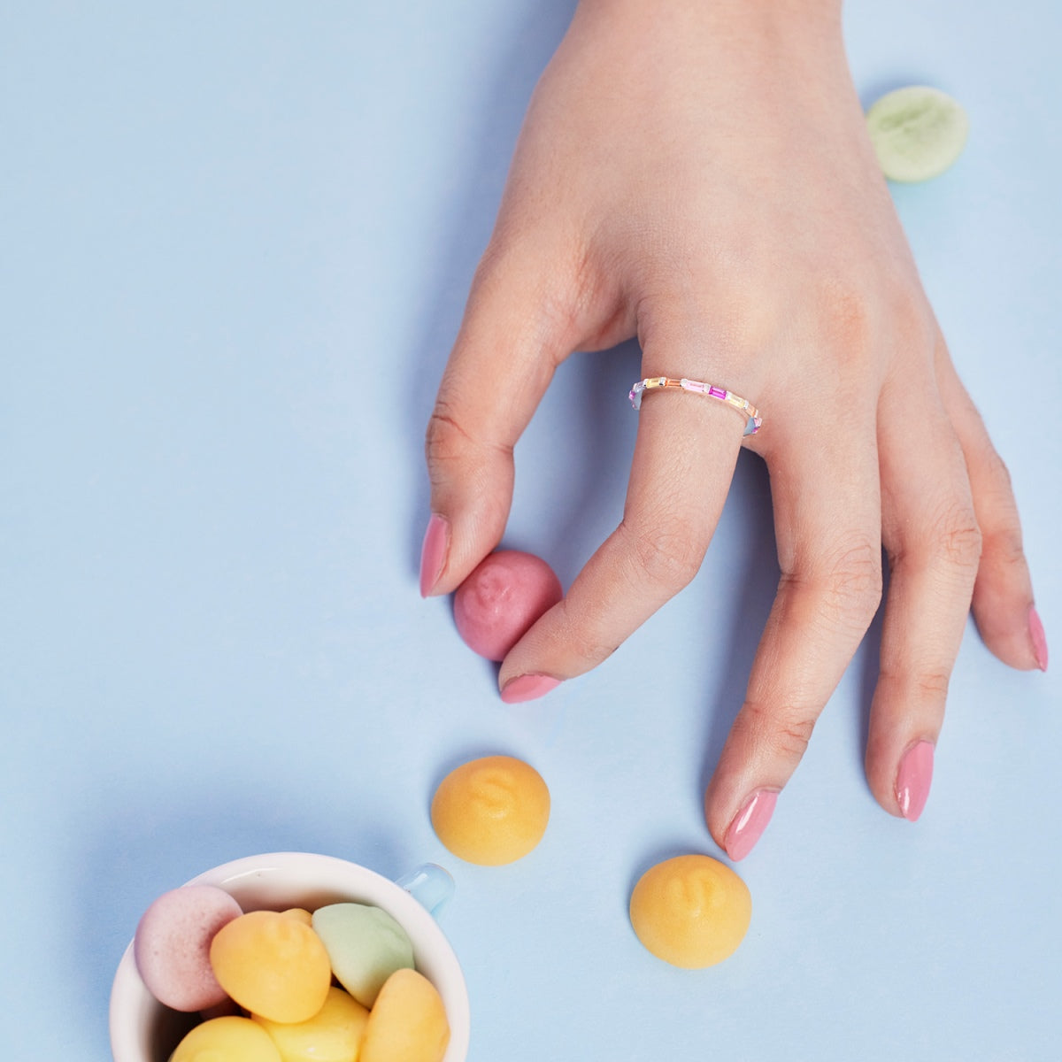 [Elowen Jewels]Lively In Shades Elegant Radiant Cut Daily Ring