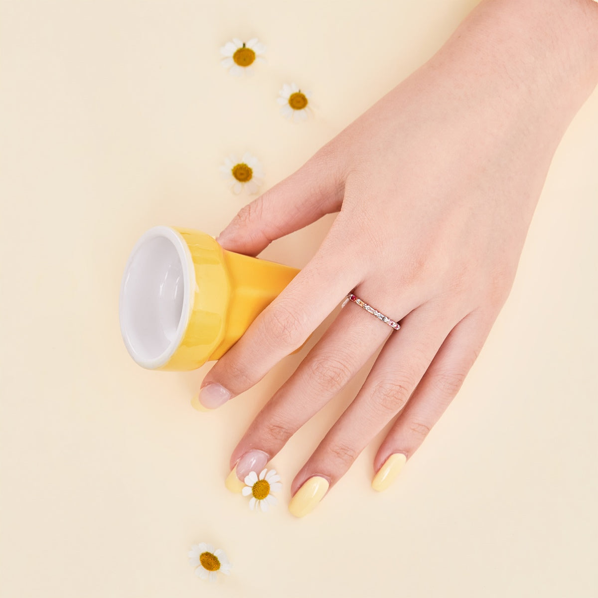 [Elowen Jewels]Charming Colorful Round Cut Daily Ring