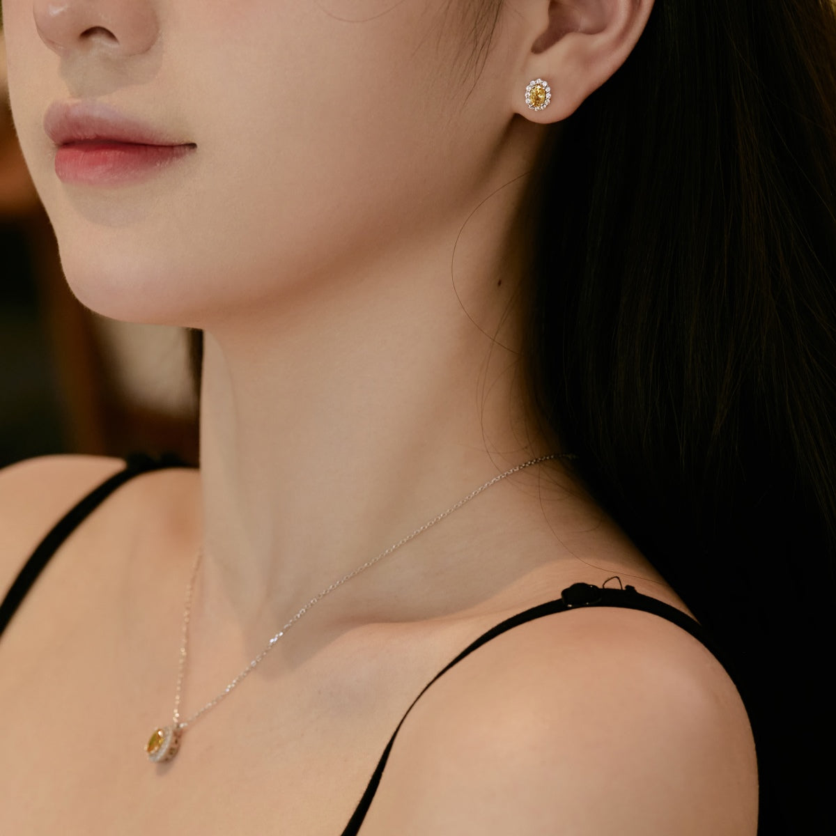 [Elowen Jewels]Delicate Unique Oval Cut Daily Earrings