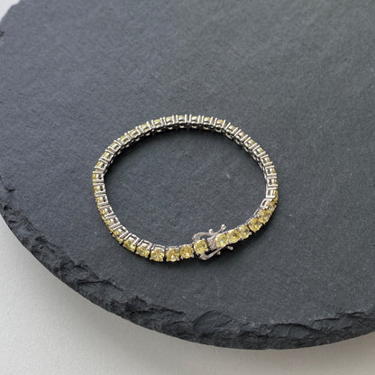 [Elowen Jewels]Ornate Dazzling Round Cut Tennis Bracelet