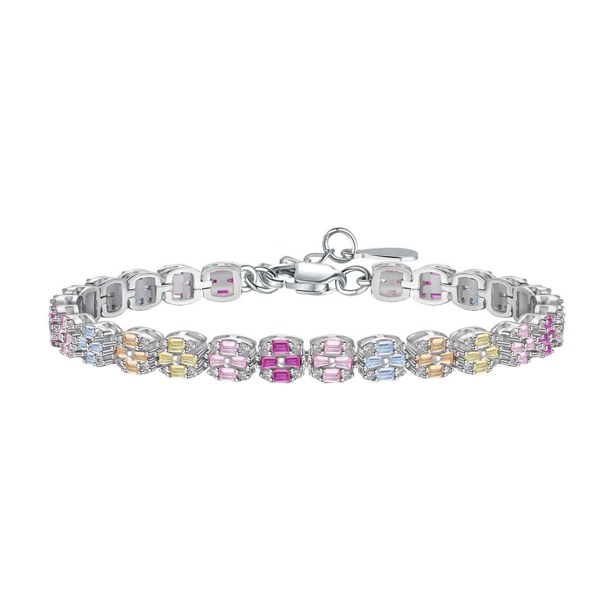 [Elowen Jewels]Delicate Colorful Emerald Cut Daily Bracelet