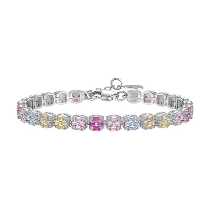 [Elowen Jewels]Delicate Colorful Emerald Cut Daily Bracelet