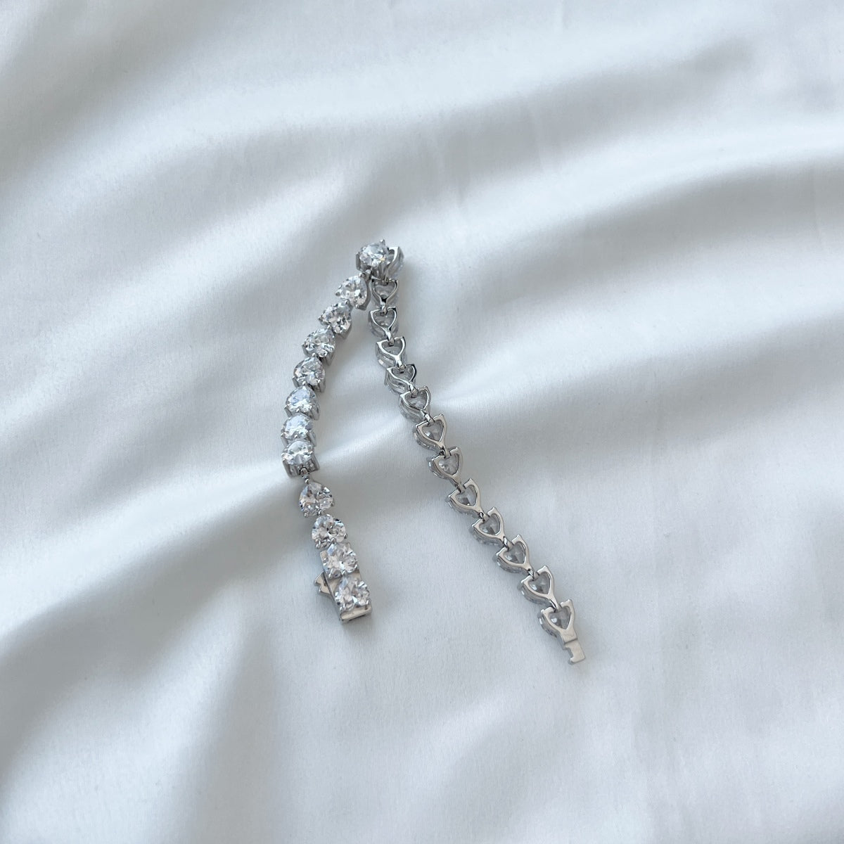 [Elowen Jewels]0.75 Carat Elegant Romantic Heart Shape Lover Bracelet