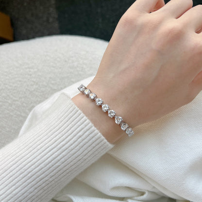 [Elowen Jewels]0.75 Carat Elegant Romantic Heart Shape Lover Bracelet