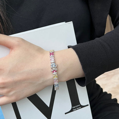 [Elowen Jewels]Delicate Colorful Multi Cut Party Bracelet
