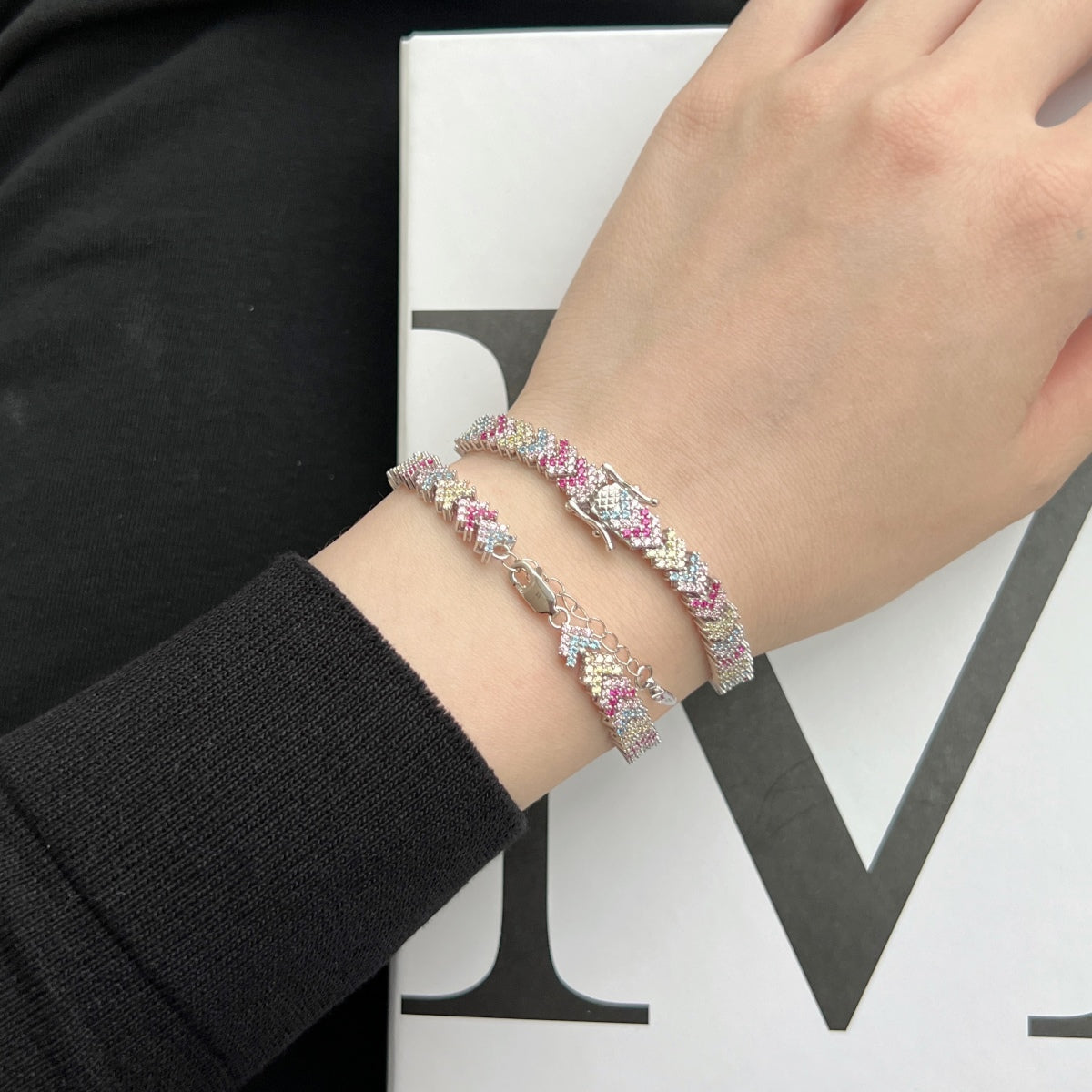 [Elowen Jewels]Ornate Sparkling Round Cut Party Bracelet