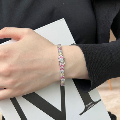 [Elowen Jewels]Ornate Sparkling Round Cut Party Bracelet