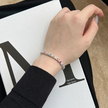 [Elowen Jewels]Radiant Colorful Emerald Cut Party Bracelet