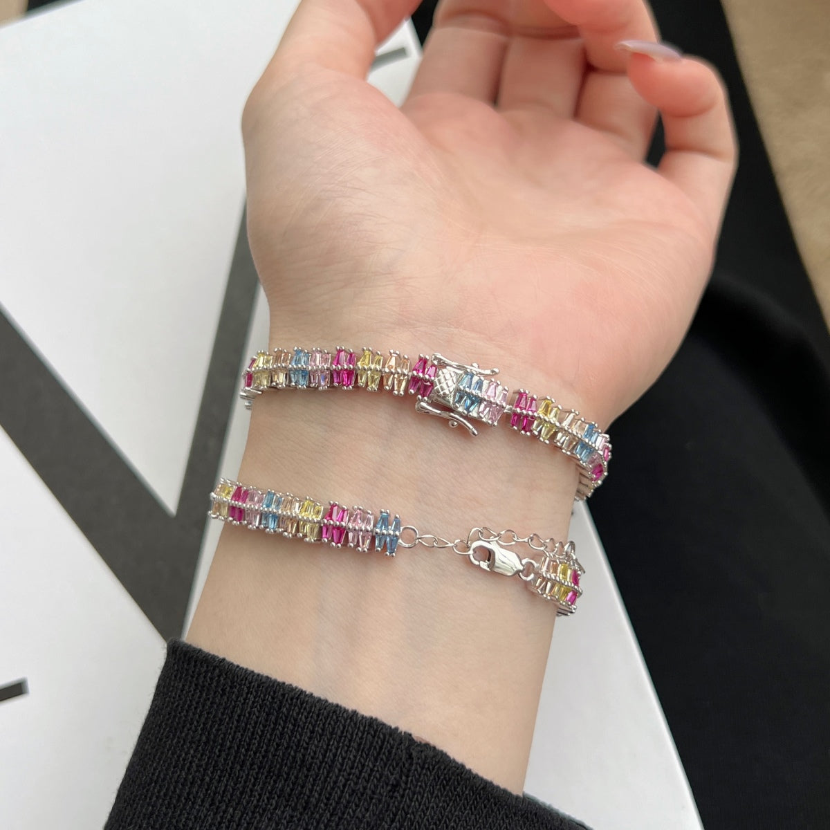[Elowen Jewels]Sparkling Exquisite Multi Cut Party Bracelet