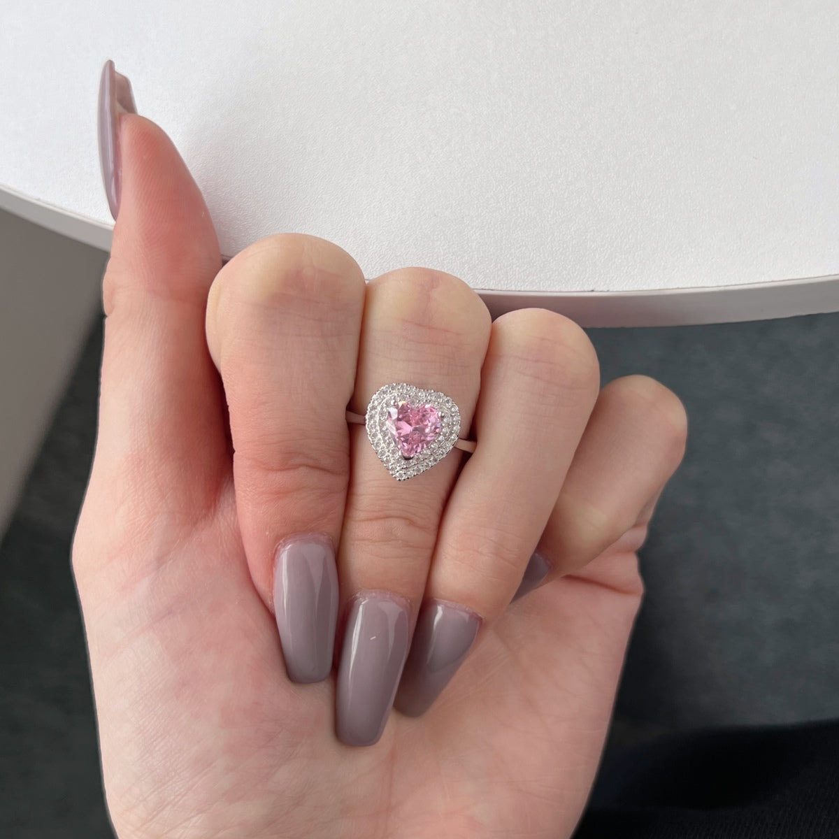 [Elowen Jewels]Delicate Ebullient Heart Shape Wedding Ring