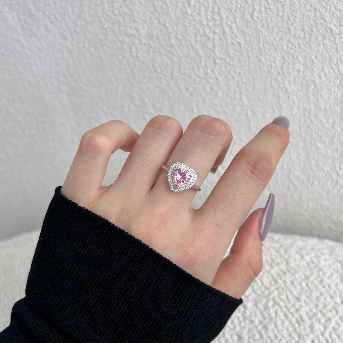 [Elowen Jewels]Delicate Ebullient Heart Shape Wedding Ring
