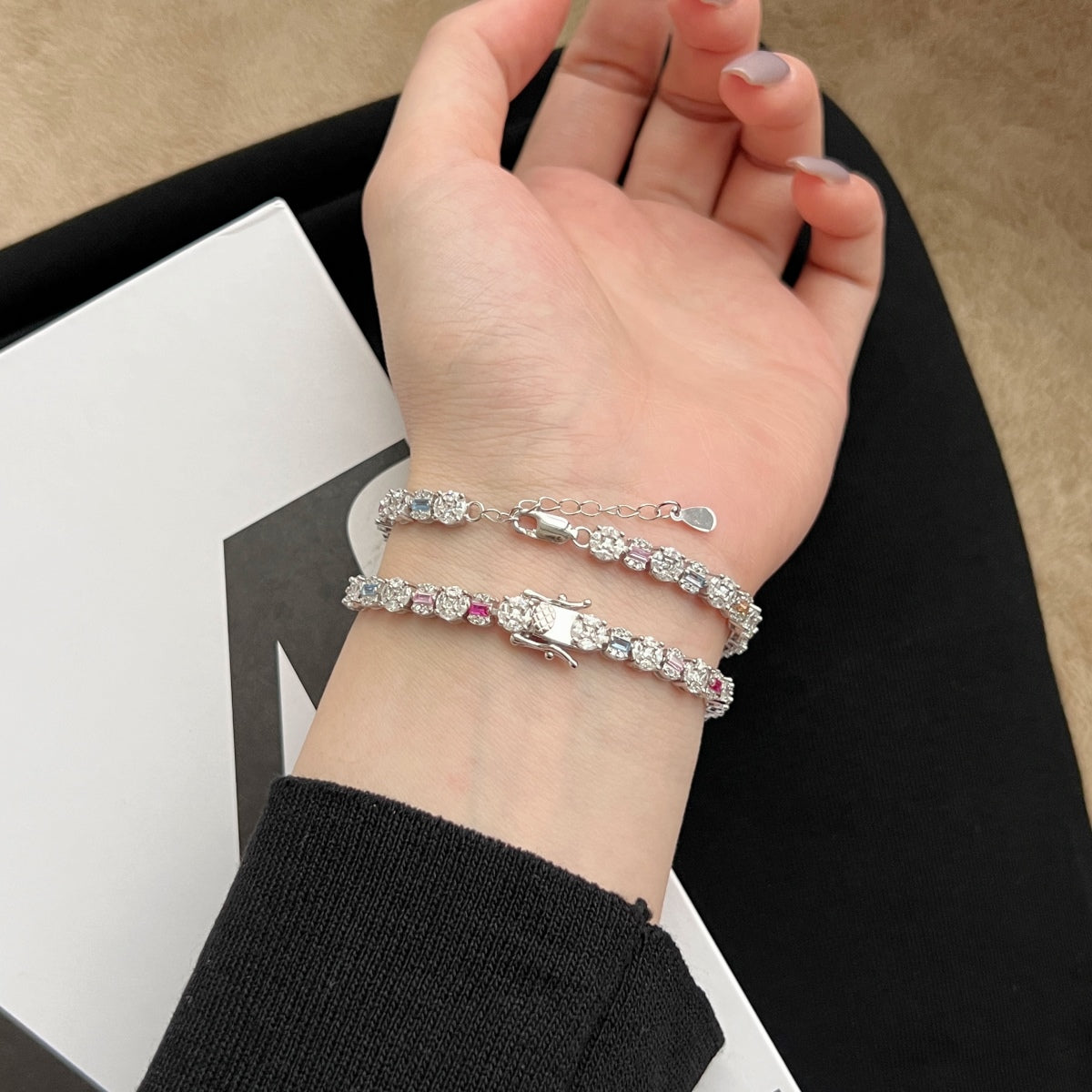 [Elowen Jewels]Dazzling Radiant Multi Cut Daily Bracelet