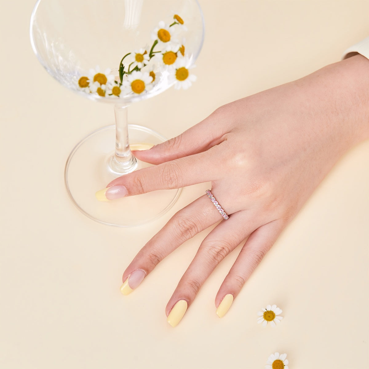 [Elowen Jewels]Dainty Ebullient Round Cut Daily Ring