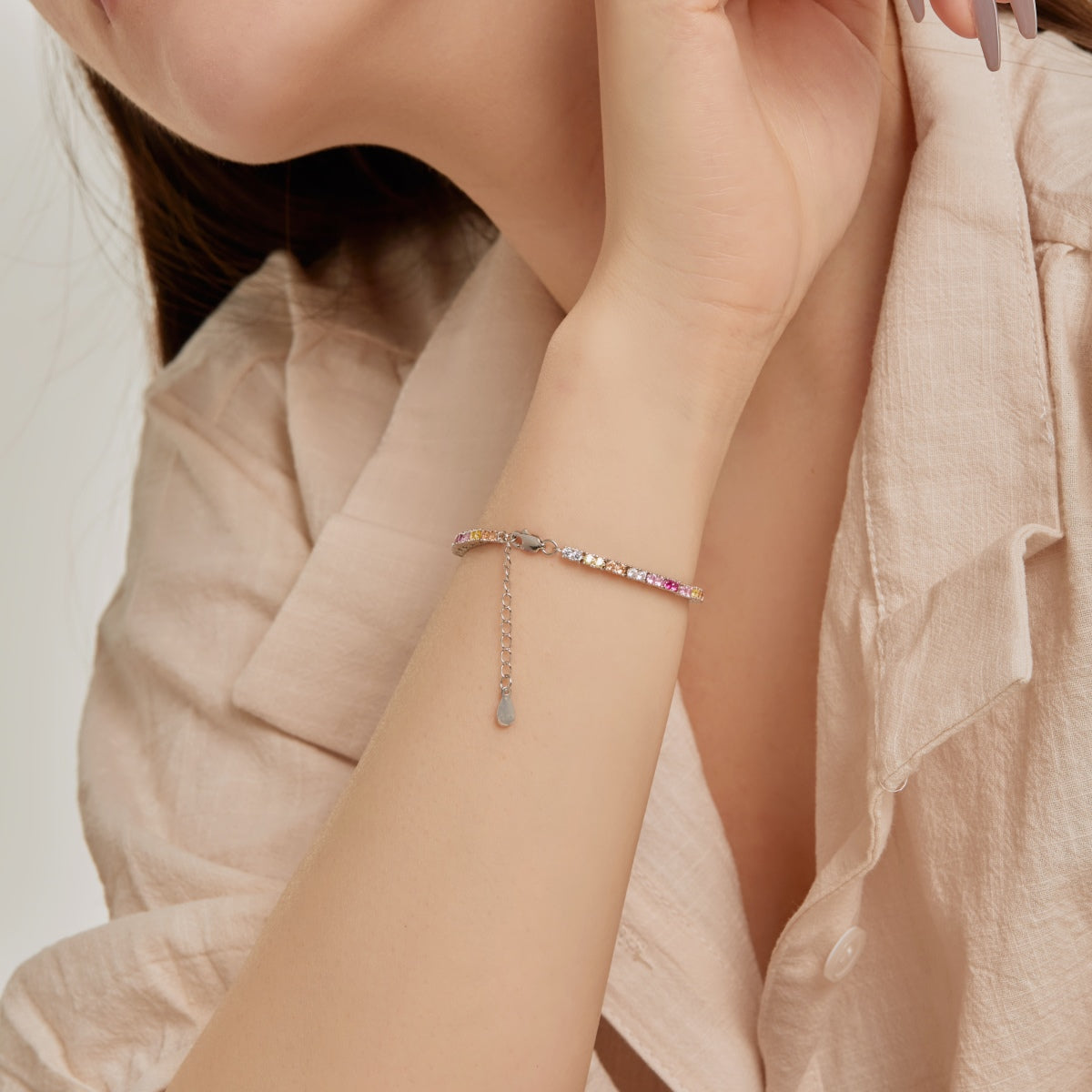 [Elowen Jewels]Delicate Romantic Heart Shape Lover Bracelet