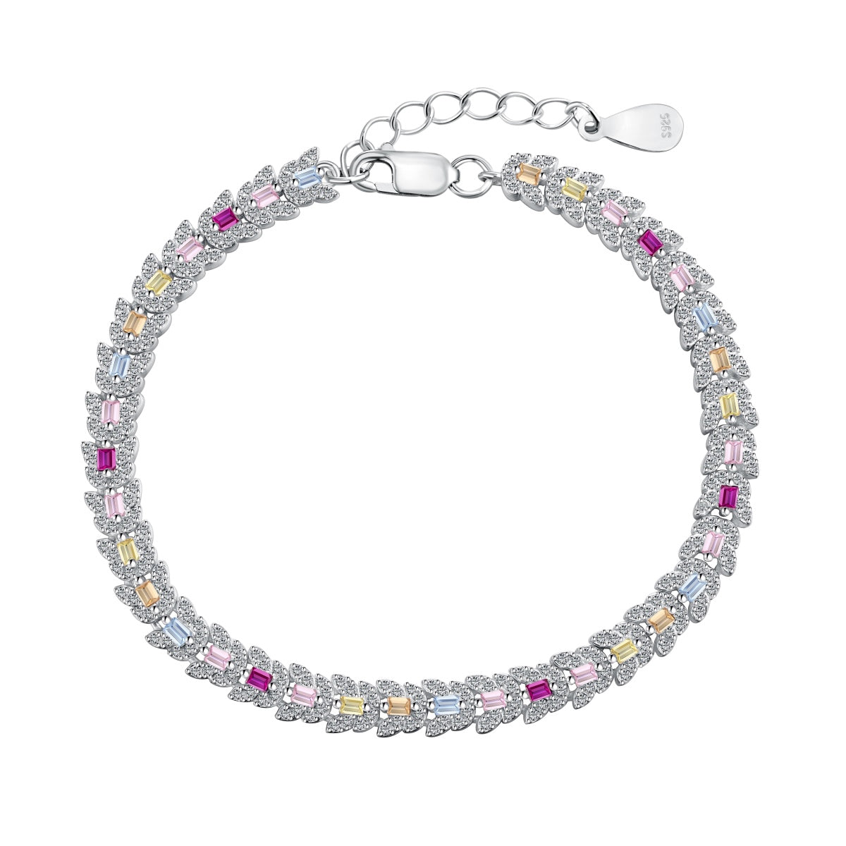 [Elowen Jewels]Delicate Colorful Multi Cut Daily Bracelet