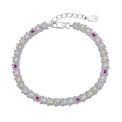 [Elowen Jewels]Delicate Colorful Multi Cut Daily Bracelet
