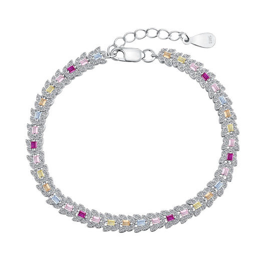 [Elowen Jewels]Delicate Colorful Multi Cut Daily Bracelet