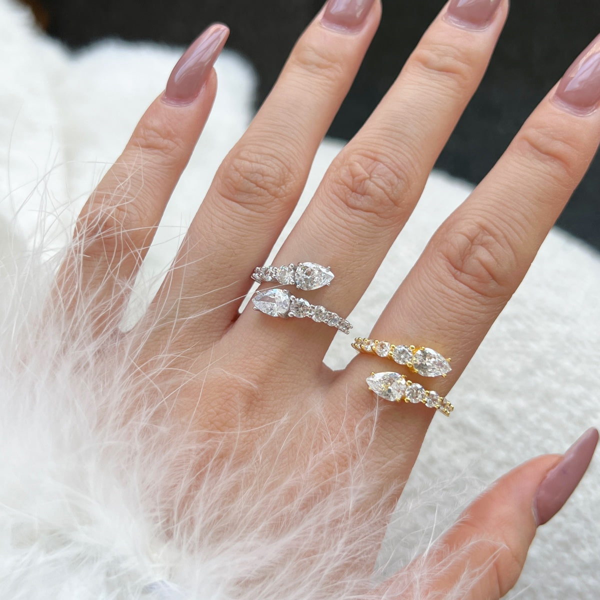 [Elowen Jewels]Delicate Lively Snake Shape Daily Ring