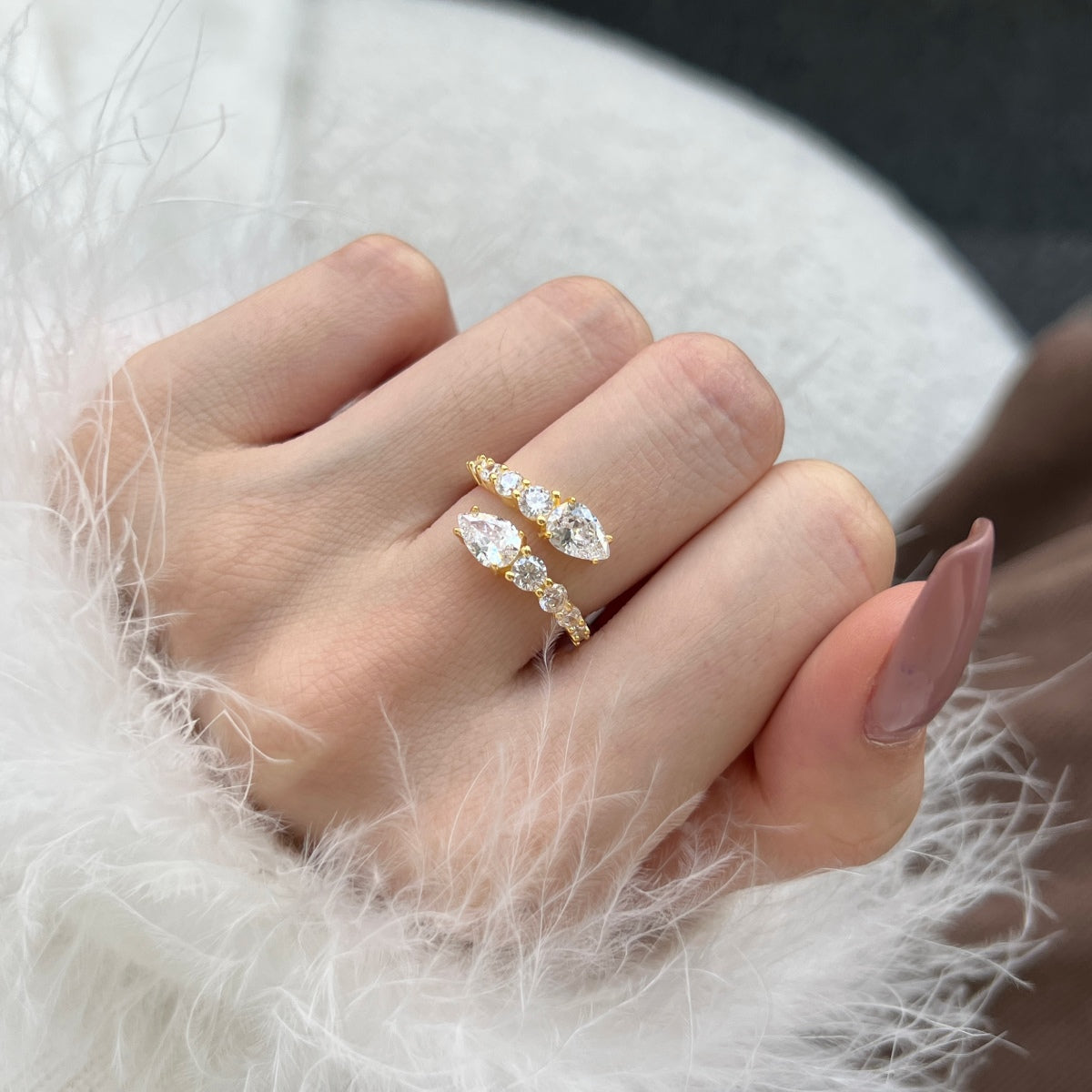 [Elowen Jewels]Delicate Lively Snake Shape Daily Ring
