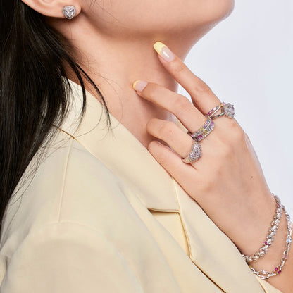 [Elowen Jewels]Delicate Ebullient Heart Shape Wedding Ring